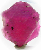 Translucent ruby crystal, red Madagascar mineral, exclusive rubes, corundum information data