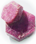 Twin ruby crystal, red Madagascar mineral, exclusive rubies, corundum information data