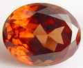 Oval Malaya garnet, orange cinnamon gemstone, exclusive Malaya garnets gemstones, garnets information