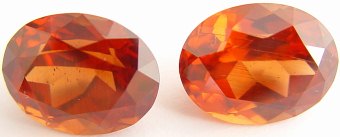 18.19 carats pair oval Malaya garnet gemstone, orange garnet, exclusive loose faceted malaya garnets, pyrope spessartite shopping