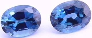 2.50 carats pair oval blue sapphire gemstone, precious sapphires, exclusive loose faceted sapphires, gemstones shopping