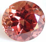 oval padparadscha sapphire gemstone, transparent gems, exclusive loose faceted sapphires, untreated gemstones shopping