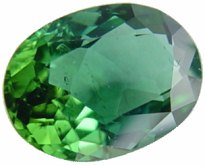 Oval green tourmaline gemstone, exclusive loose faceted tourmalines, Madagascar gemstones shopping