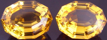 pair untreated citrine gemstone, yellow quartz, exclusive loose faceted citrines, citrine shopping