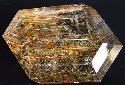 40 grams rutilated quartz gemstone, transparent gems rutile needles aquatic chlorite landscape, exclusive loose faceted quartz, gemstones shopping